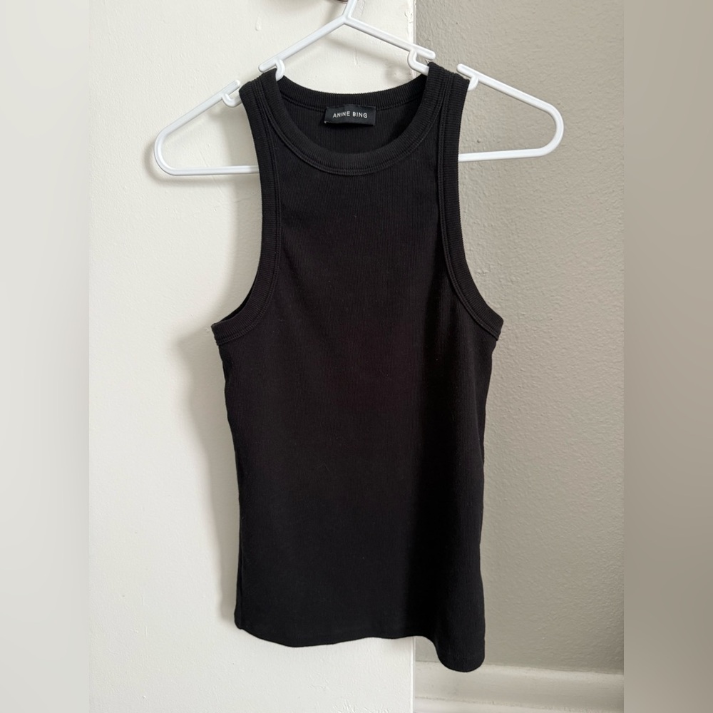 Anine Bing Classic Black Tank Top